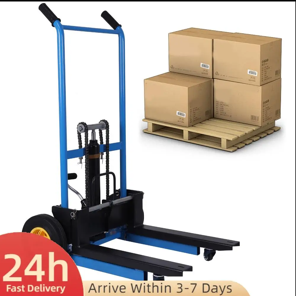 

Портативный ручной штабелер грузоподъемностью 450 фунтов с поворотными колесами для гаражей, складов и заводов