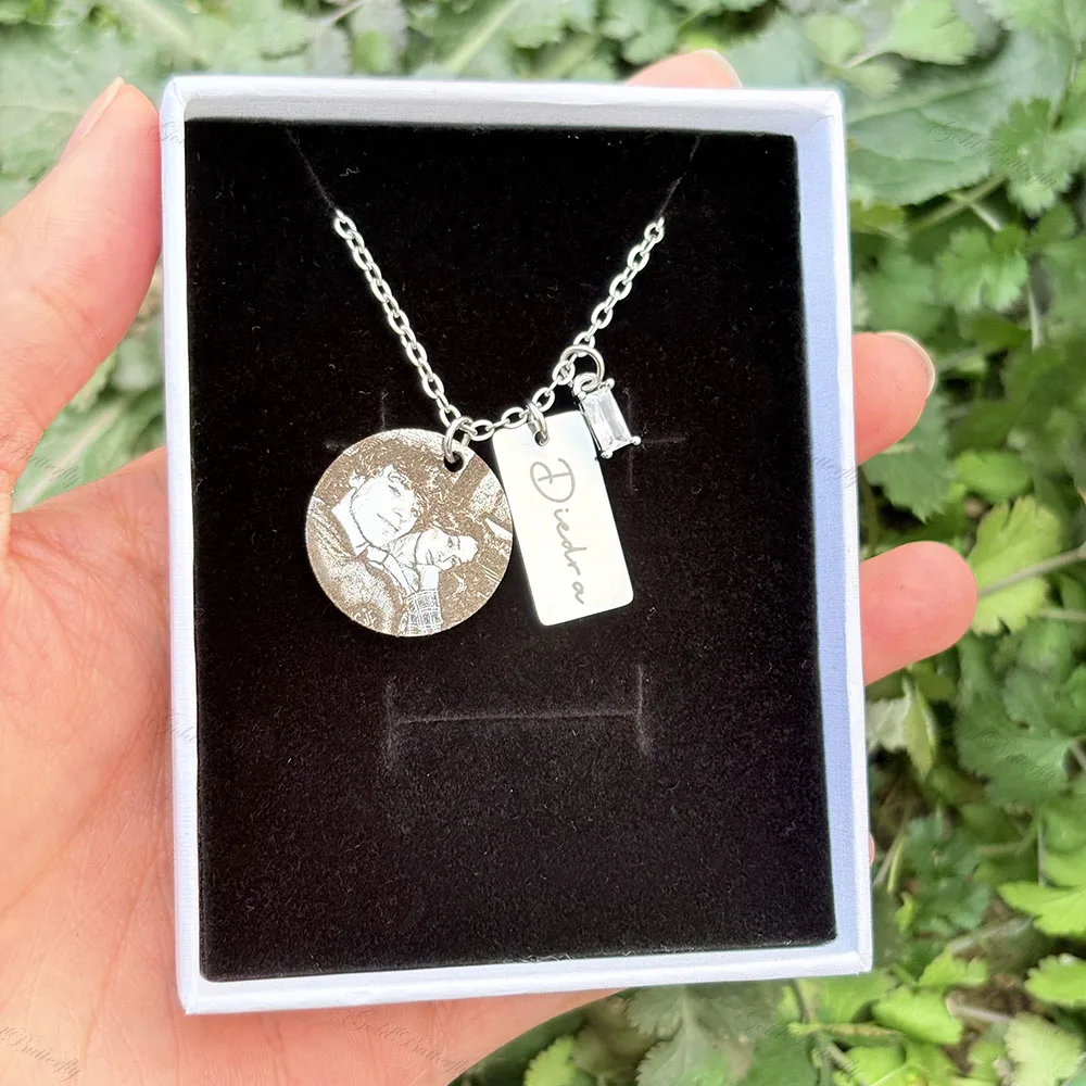 

Ожерелье с именем на заказ, декабрьское квадратное ожерелье с камнем, персонализированное ожерелье с памятью, подарок на день Святого Валентина для женщин