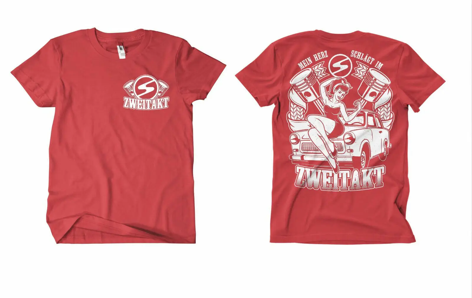 Трабант, двухтактная Футболка Red Fb, культ Ifa Gdr Simson East S51 601