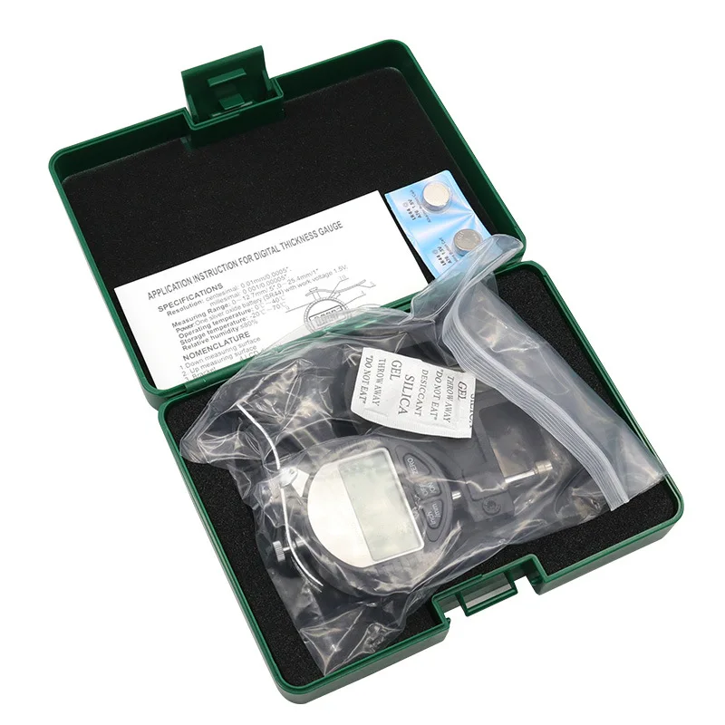 2025 0 - 12.7 ملم مقياس السماكة الرقمي وأداة قياس سمك الميكرومتر المئوية مناسبة للورق.