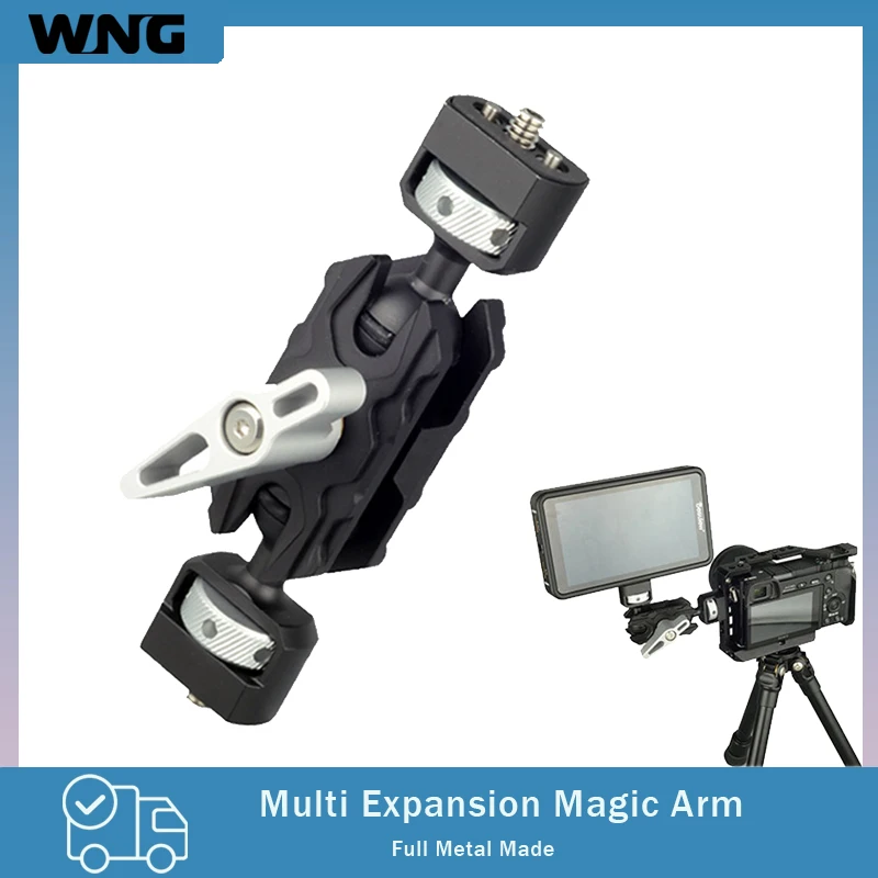 

Lightweight Universal Expansion Magic Arm Articulating Friction Arm with 1/4 Screws Ball Head Bracket for Camera Monitor