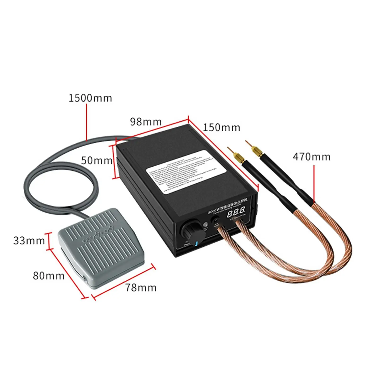 

Портативный точечный сварочный аппарат 8000 Вт, ручной сварочный прибор для никелевой ленты аккумуляторов 18650, для домашнего ремонта и сварки своими руками
