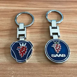 High quality metal Shield style key ring for saab scania emblem 93 9-3 900 9000 fashion Keychain best gift Car accessories