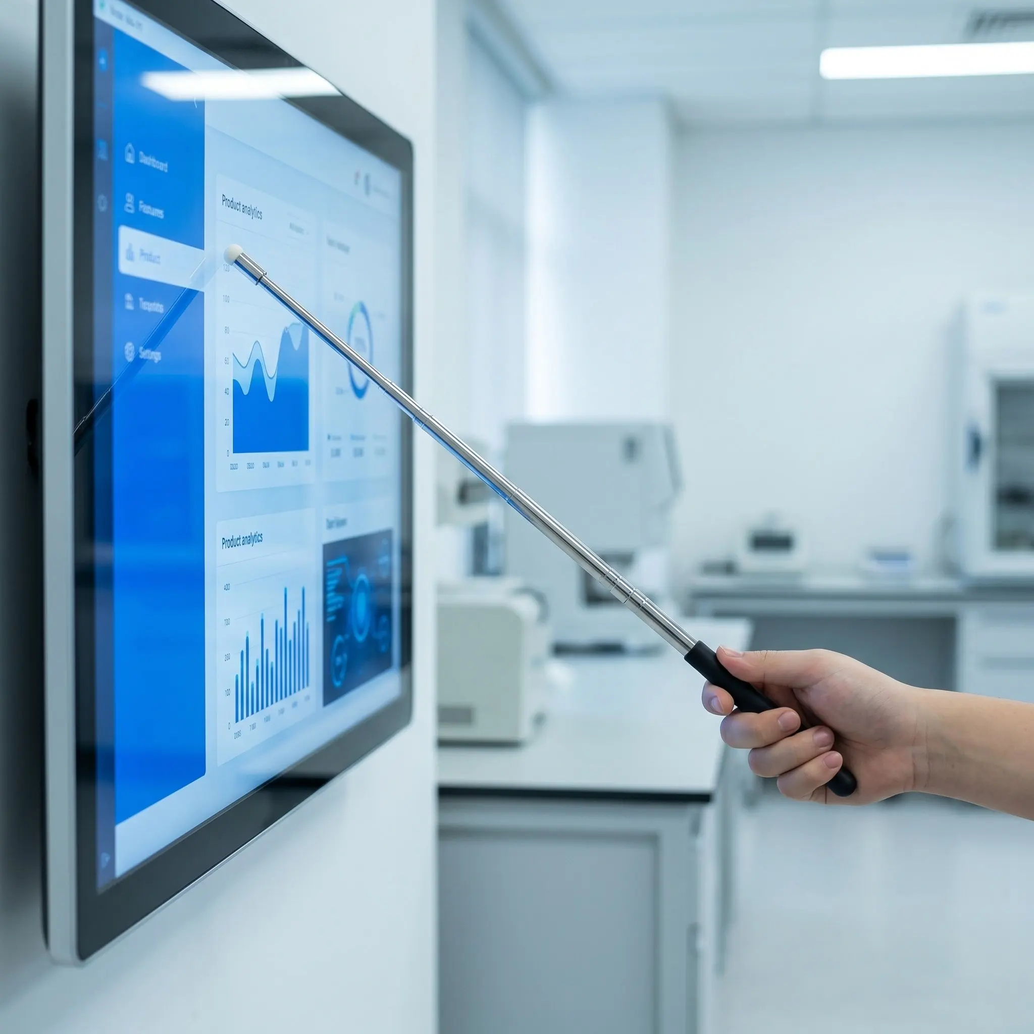 

39 Inch Extendable Teaching Pointer Telescopic Retractable Handheld Presenter Ideal for Classroom Whiteboard Presentations