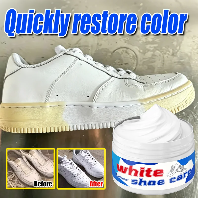 White Shoe Brightening Cream Sneaker Whitening Paste Effectively Removes Yellowing Restores Color for All Kinds of Shoes
