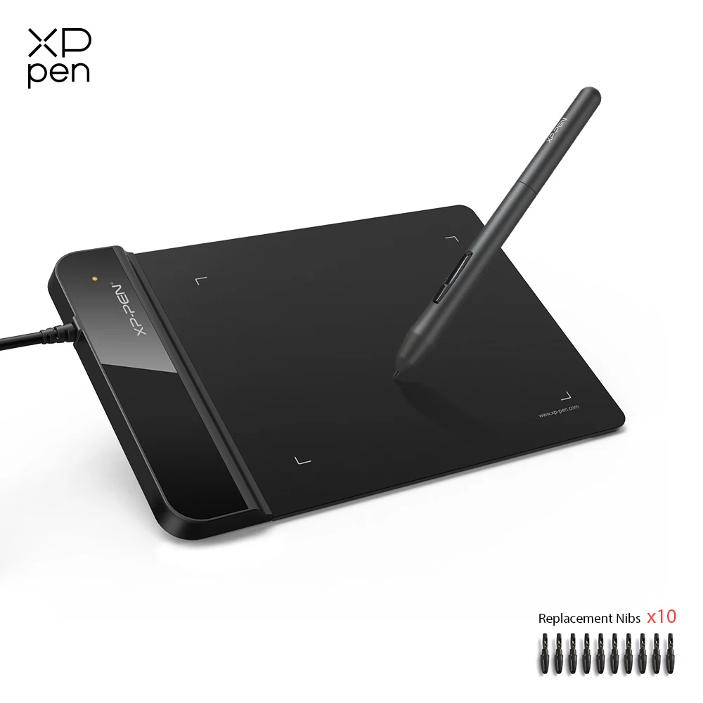 Tablet graficzny XPPen Star G430S 4x3 cale z rysikiem bezbateriovym, 8192 poziomy nacisku, do rysowania, projektowania, kompatybilny z OSU, Windows i Mac.