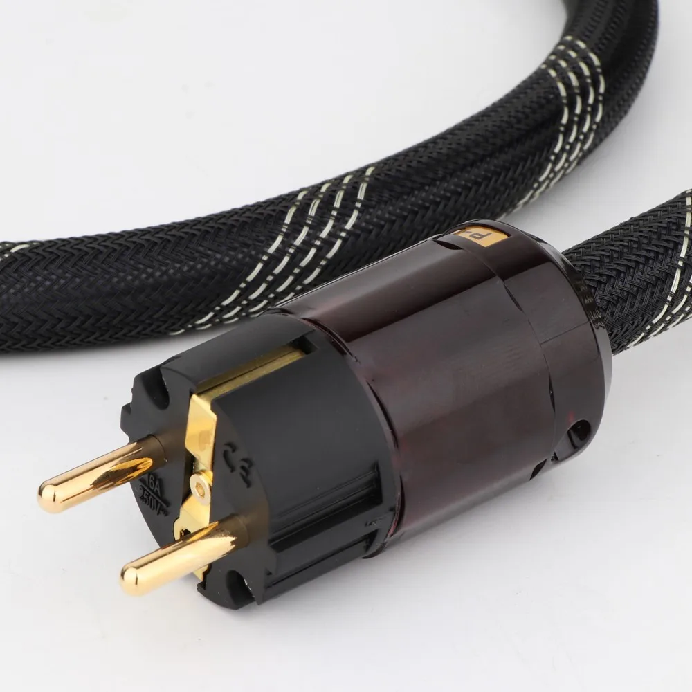 Preffair HIFI OFC Copper EU/US/AU Przewód zasilający Audiophile Cord Wtyczka zasilająca z rysunkiem 8 IEC C7 IEC Kabel zasilający