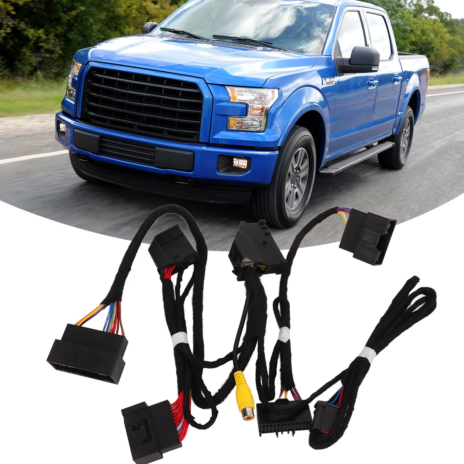 HC3Z 19A387 B Arnés de conversión PNP de 4 pulgadas a 8 pulgadas ABS antienvejecimiento profesional negro resistente al desgaste para actualización SYNC 1 a SYNC 3