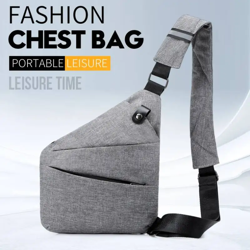 

Мужские высококачественные модные трендовые сумки, многофункциональная сумка через плечо, однотонная новая сумка-мессенджер, портативная нагрудная сумка