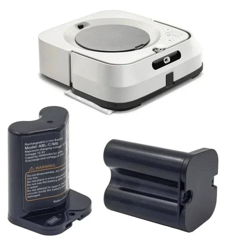 For IRobot Braava Jet M6 10.8V 2600/3000mAh Rechargeable Li-ion Battery PackSweeper Battery ABL-C/M6