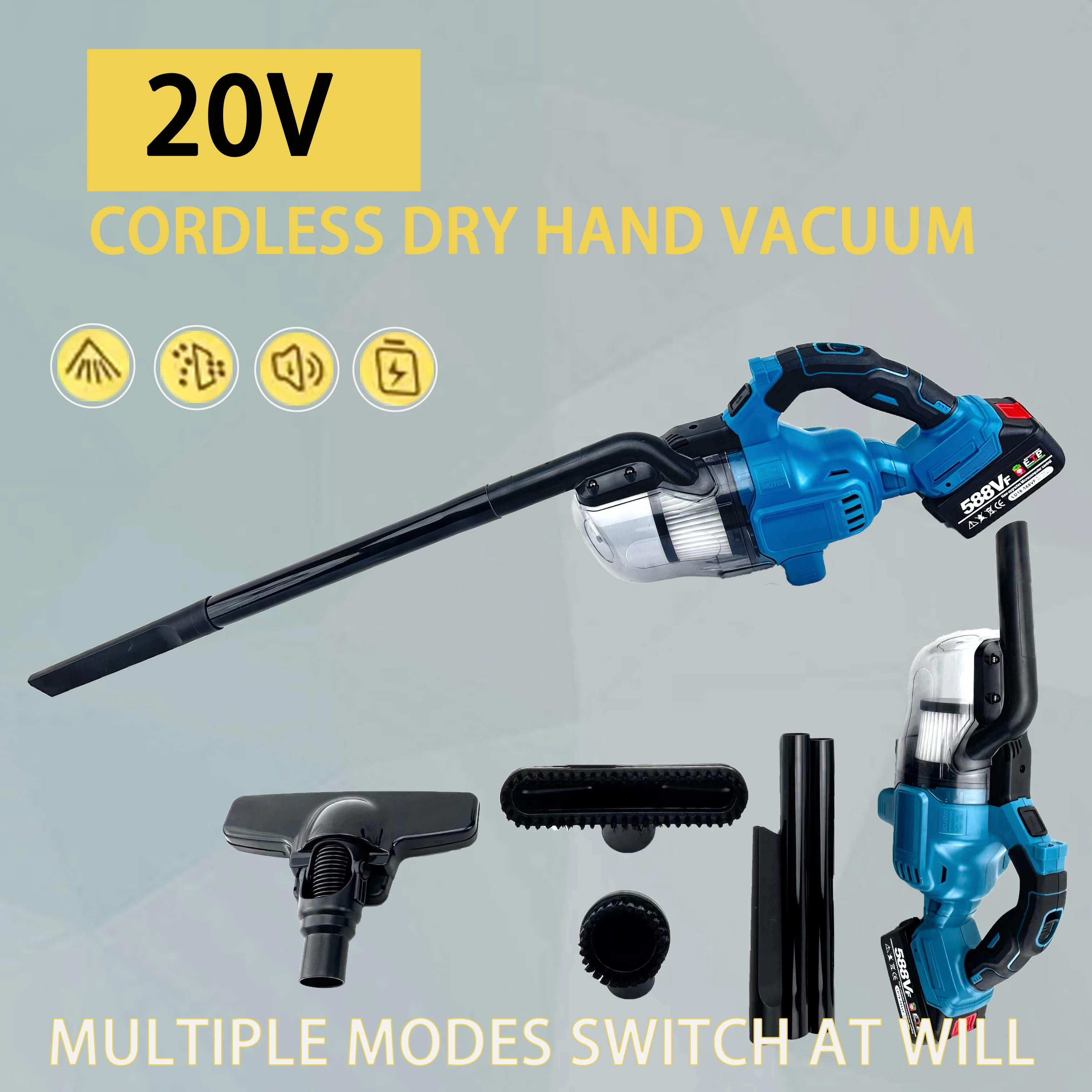 whall Handheld Vacuum Cordless, Dry Wet Hand Vacuum Cleaner 1000 PA Suction, Hand Held Vacuum Cleaner for MAKITA, Mini Car Va