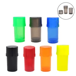 Plastic Grinder mm Diameter with jar Tobacco Herb Crusher Storage Case Box Grinders Smoke Pipe Cigarette Accessories