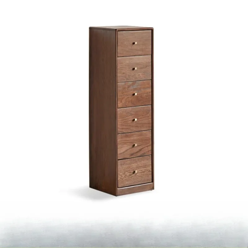 

Solid wood chest, oak cabinet, locker, modern simple storage cabinet, oak walnut 1.1 meters