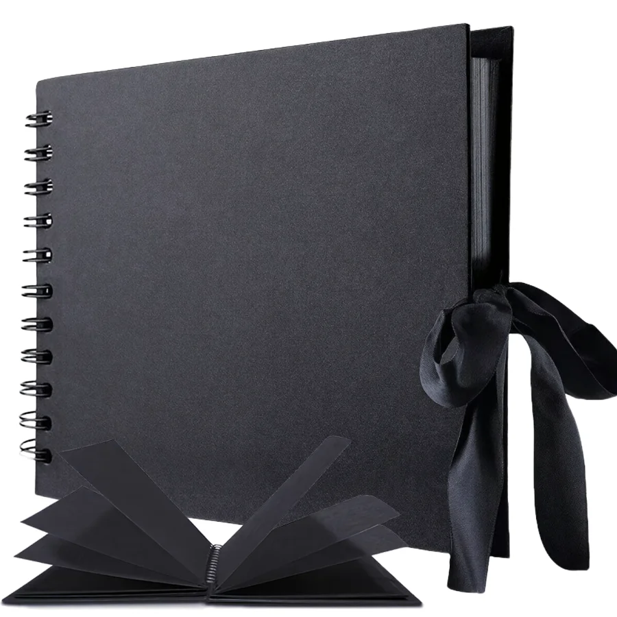 Commercial Printing Books - 1 Buah Album Scrapbook DIY Hitam,