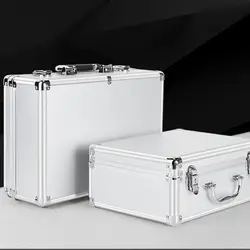 Hard Side Briefcases Aluminum Document Case with Handle Design Built-in Sponge Truck Storage Organizer Chest With Security Lock