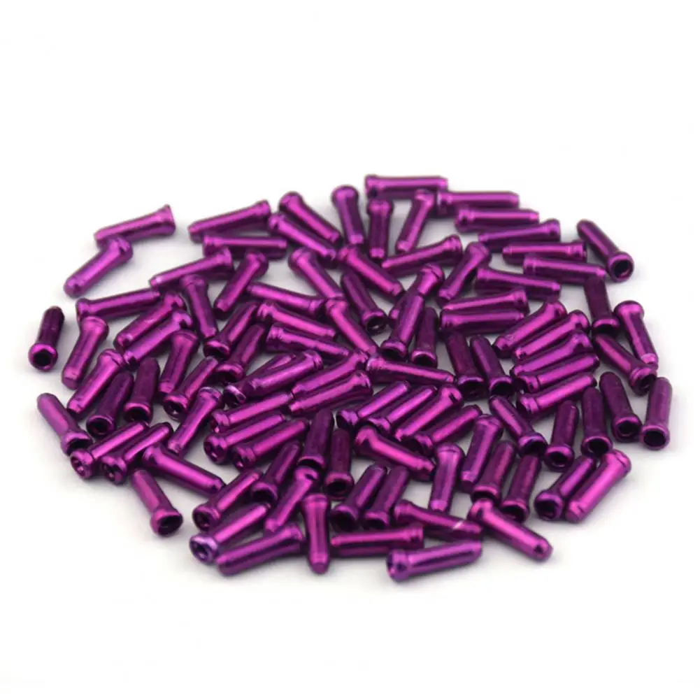 200Pcs Shift Cable Caps Colorful Wear-resistant Aluminum Alloy Bike Wire Core Wire End Caps Bicycle Components