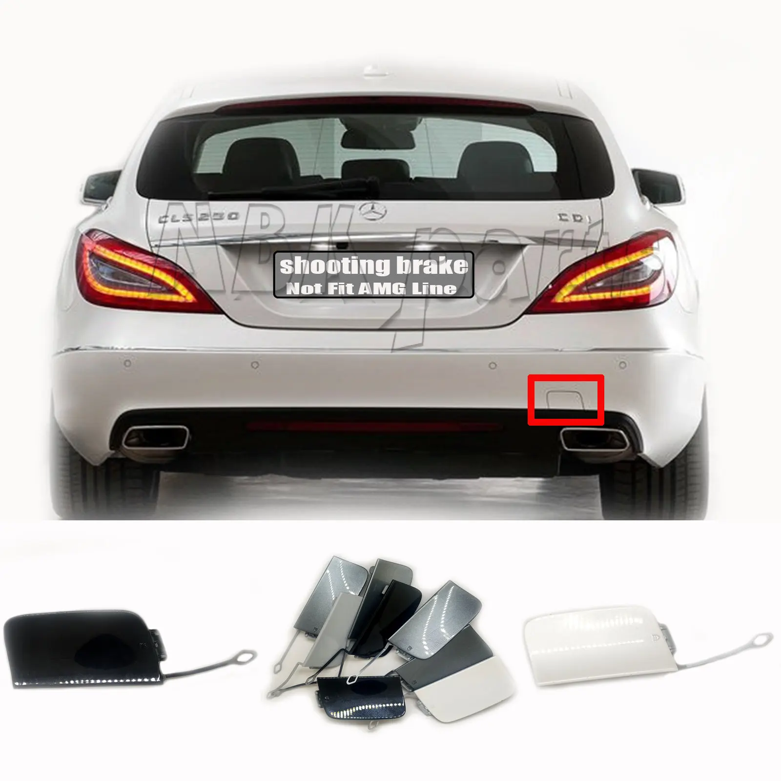 A2188851423 Fit 12-17 Mercedes-Benz CLS  W218 S218 Touring Shooting Brake 250d 320 350 400 REAR TOW COVER