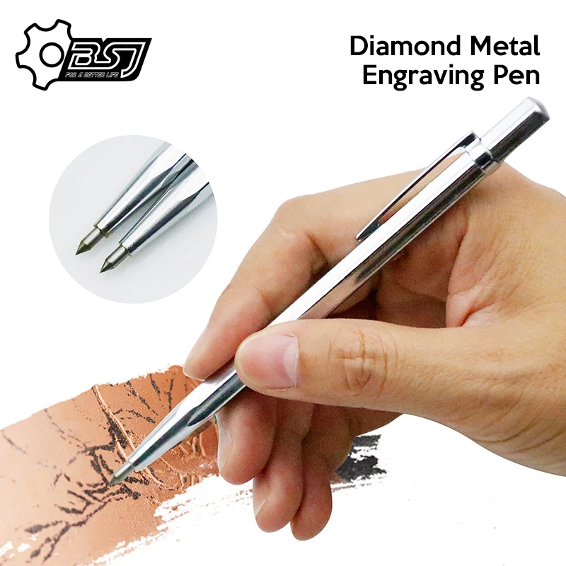 1pcs Diamond metal marker engraving pen tungsten carbide nib stylus pen for glass ceramic metal wood engraving hand tool