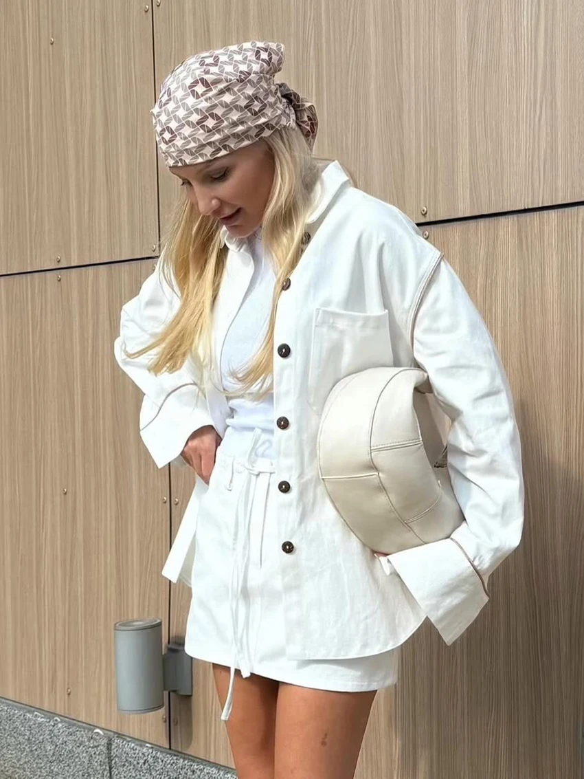 Marthaiqiqi algodão feminino camisola 2 peça terno turn-down colarinho pijamas de manga longa saias casuais feminino conjunto de pijamas