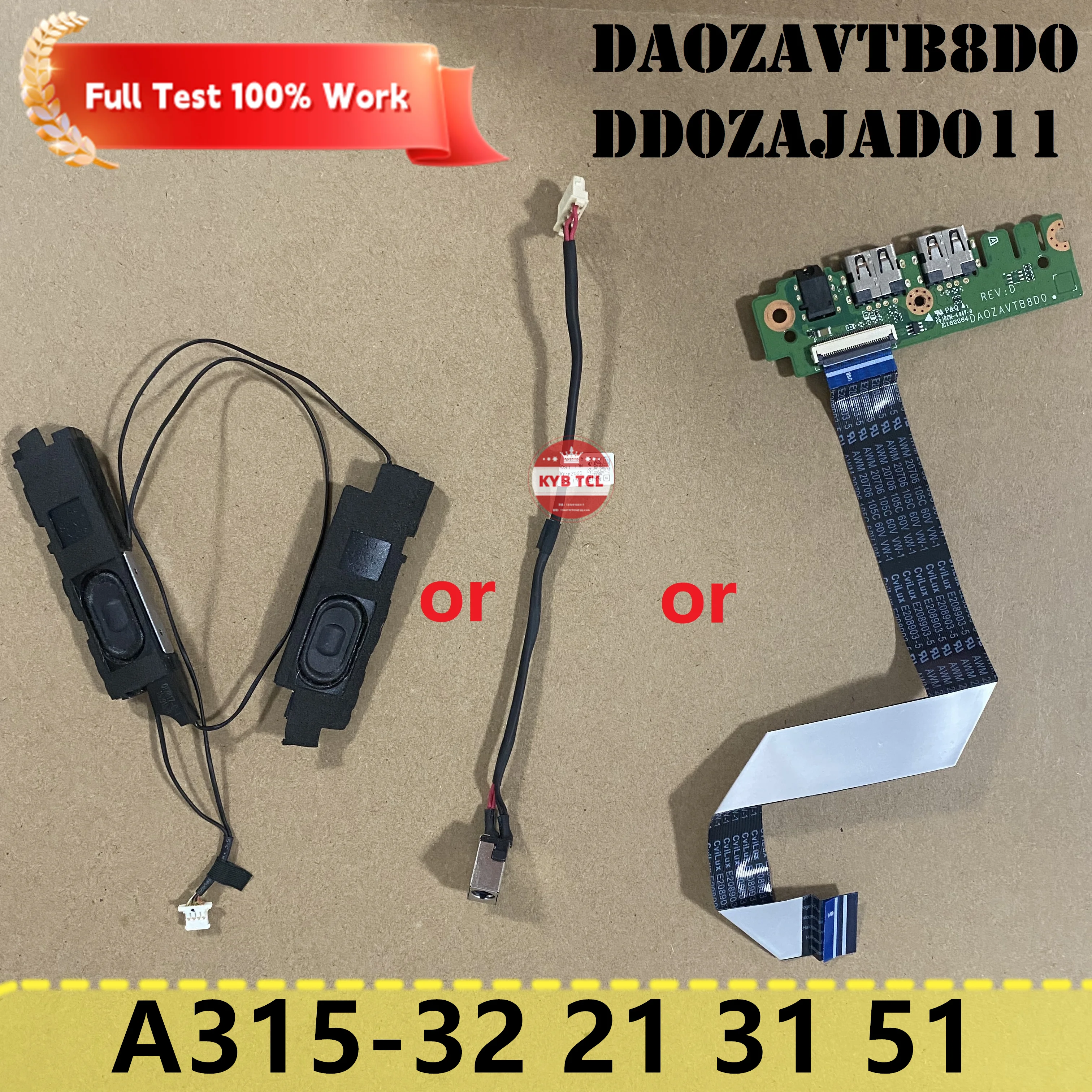 For Acer Aspire A315-32 A315-21 A315-31 A315-51 Laptop Speaker or USB Audio Board or Cable or DC IN Power Jack DDOZAJAD011