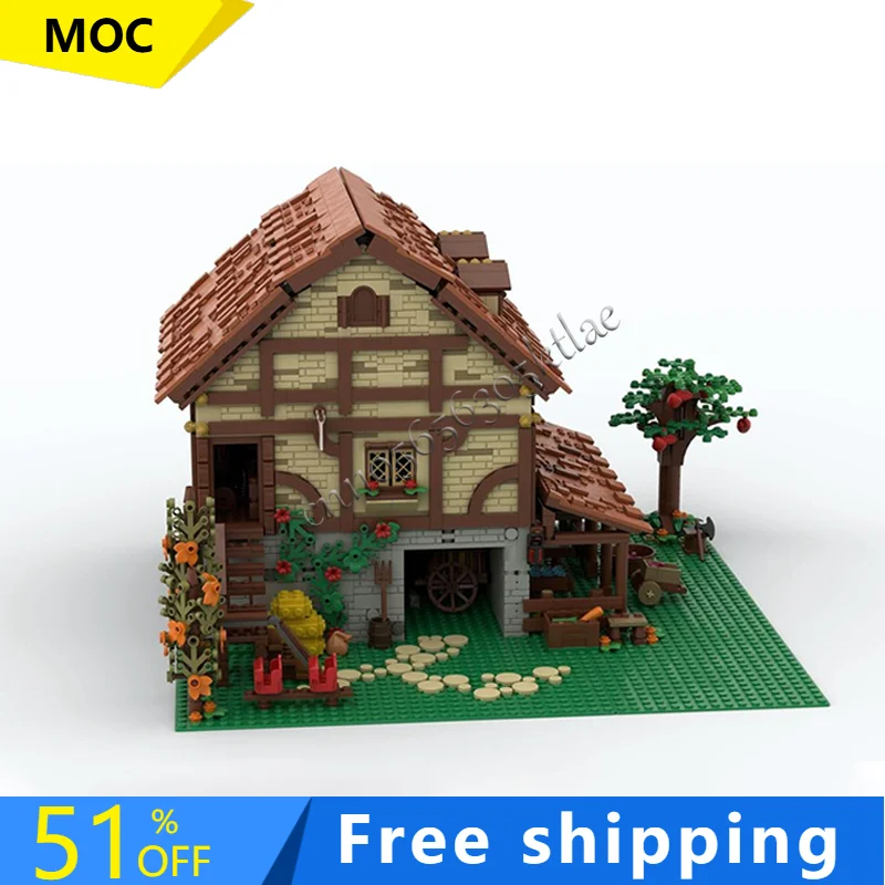 

Popular 2979 PCS MOC Medieval Stables Modular Building Block Model Display Toy Assembly Creative Funny Christmas Birthday Gifts