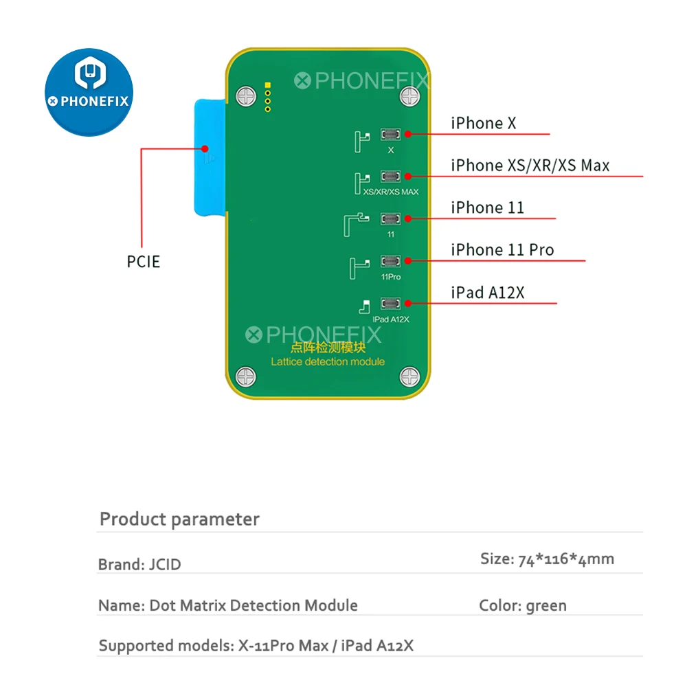 JC Máy In Module Phát Hiện Mạng Tinh Thể Phát Hiện Mặt Thử Nghiệm Sửa Chữa Cho Iphone X-11pro iPad A12X Kết Nối Với JC V1S Pro để Sử Dụng