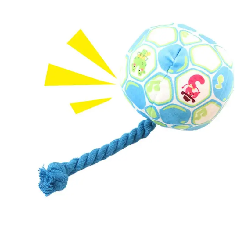 Dog Balls Dog Toy Ball Soft Elastic Dog Ball Soft Gentle Giggle Ball Dog Balls With Cotton Rope For Large Dogs Indoor Home