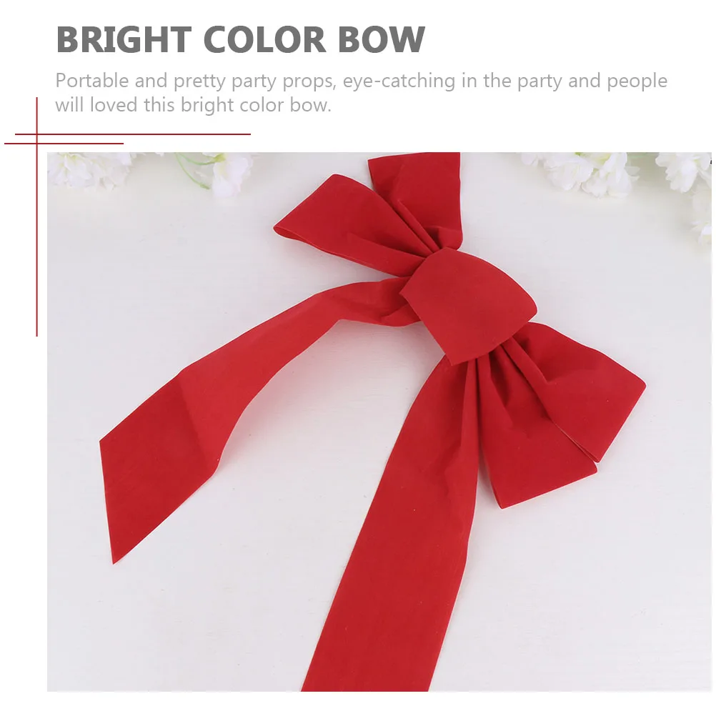 

12 Pcs Bow Xmas Party Decor Supplies Adornment Front Door Christmas Tree Bowknot Flannel