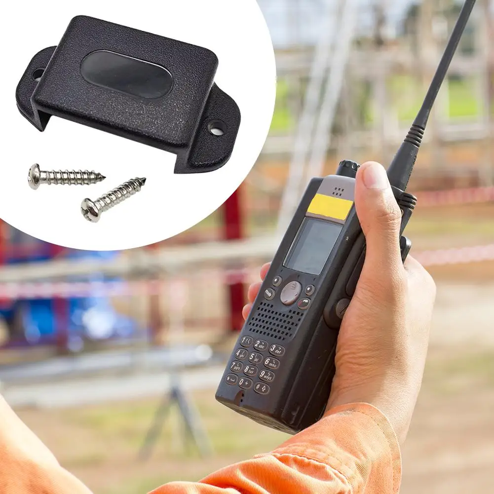 Walkie Talkie Microphone Holder Two-way Radio Firm Mounting Bracket Screw Fixing Hook For Car/truck For Boat R4r1
