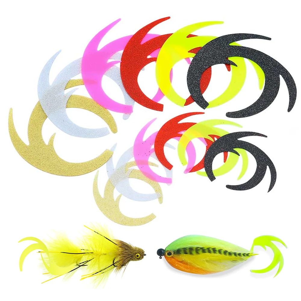8er/12er-Set Silikon-Wiggle-Drachenschwänze zum Fliegenbinden für Salzwasser-Streamer, Stimulator, Hecht- und Barsch-Angelköder