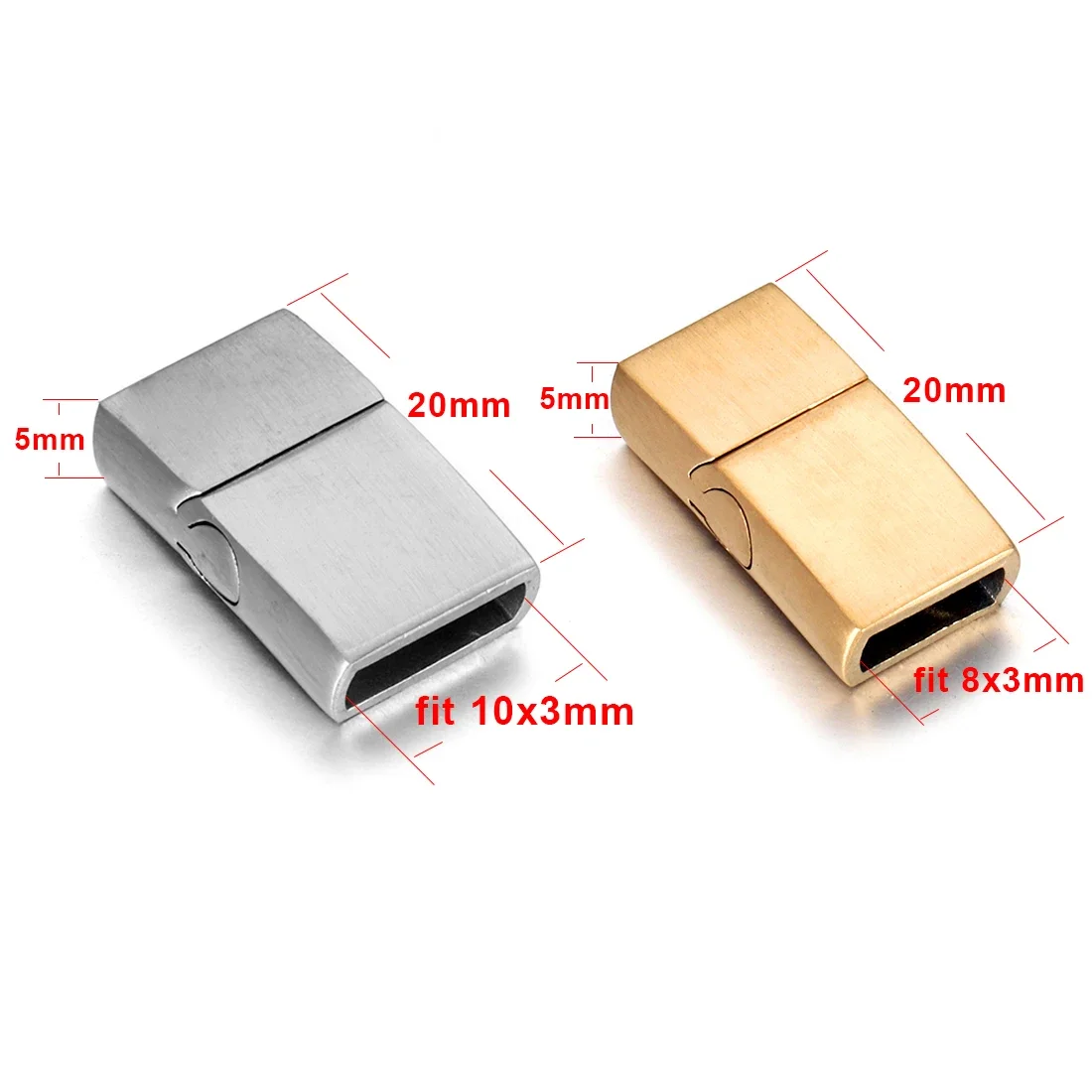 Stainless Steel Magnetic Clasps Hole 10x3mm for Leather Bracelets Clasp Magnet DIY Bracelet Jewelry Making Accessories