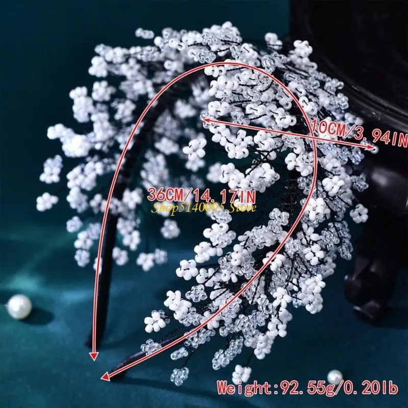 DXAE BRAIDED Crystal Headband Fashion Party Fryzjer Elegancki ślubny panny młodej fryzury