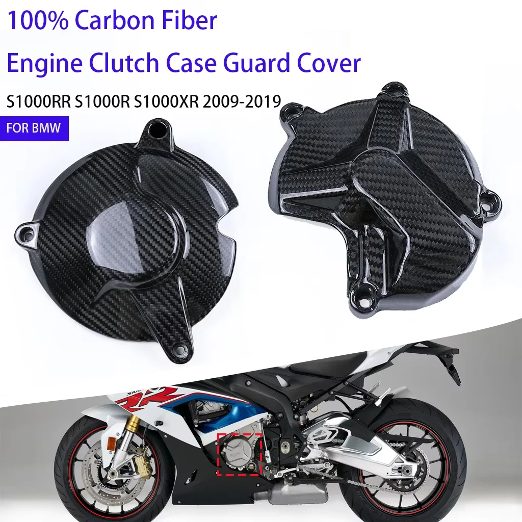 

Motorcycle 3K Carbon Fiber For BMW S1000RR S1000R S1000XR 2009-2019 Left Right Engine Clutch Case Guard Cover Accessories Parts