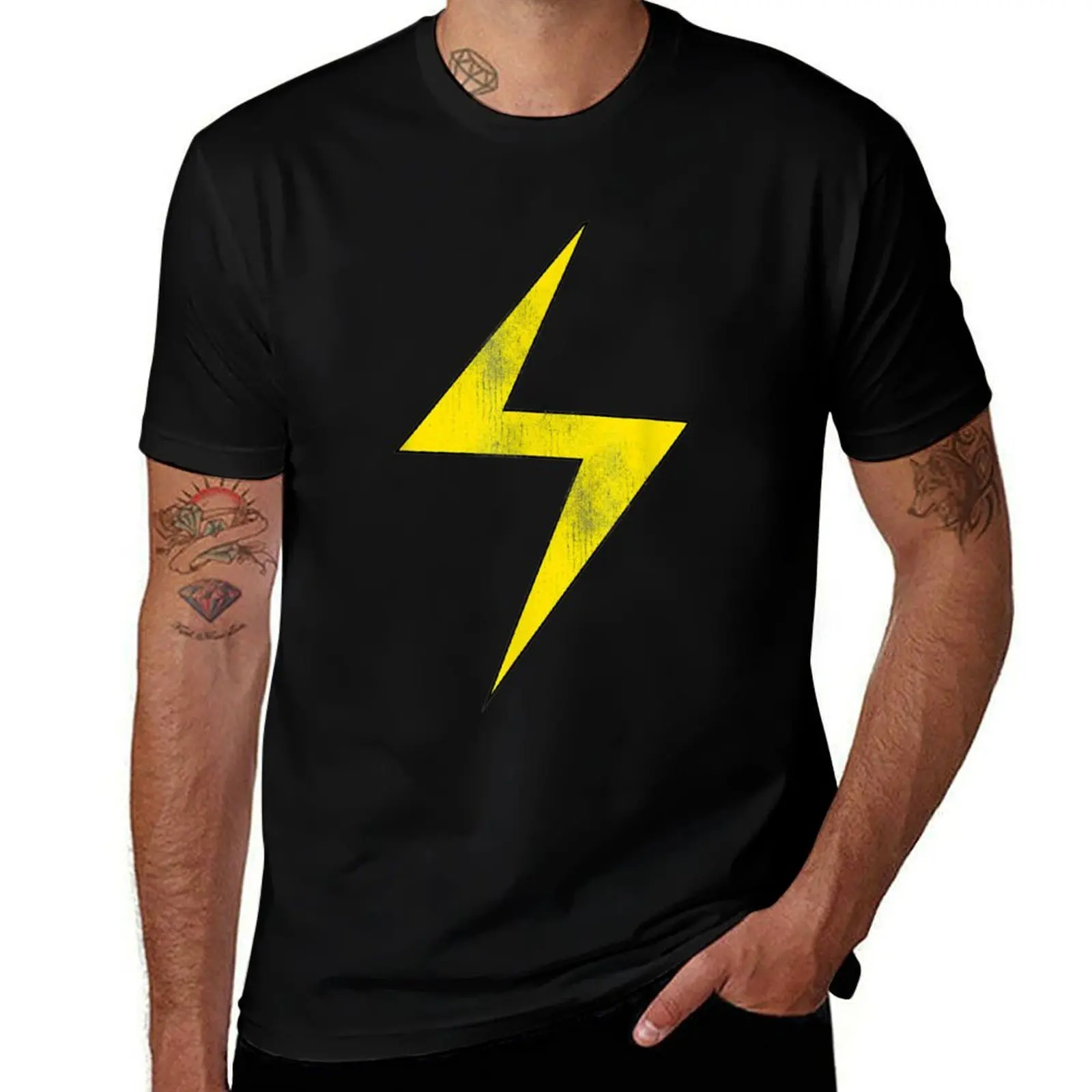 

Ms. Marve Lightning Bolt Icon Essential T-Shirt man t shirt cotton high quality T-Shirt