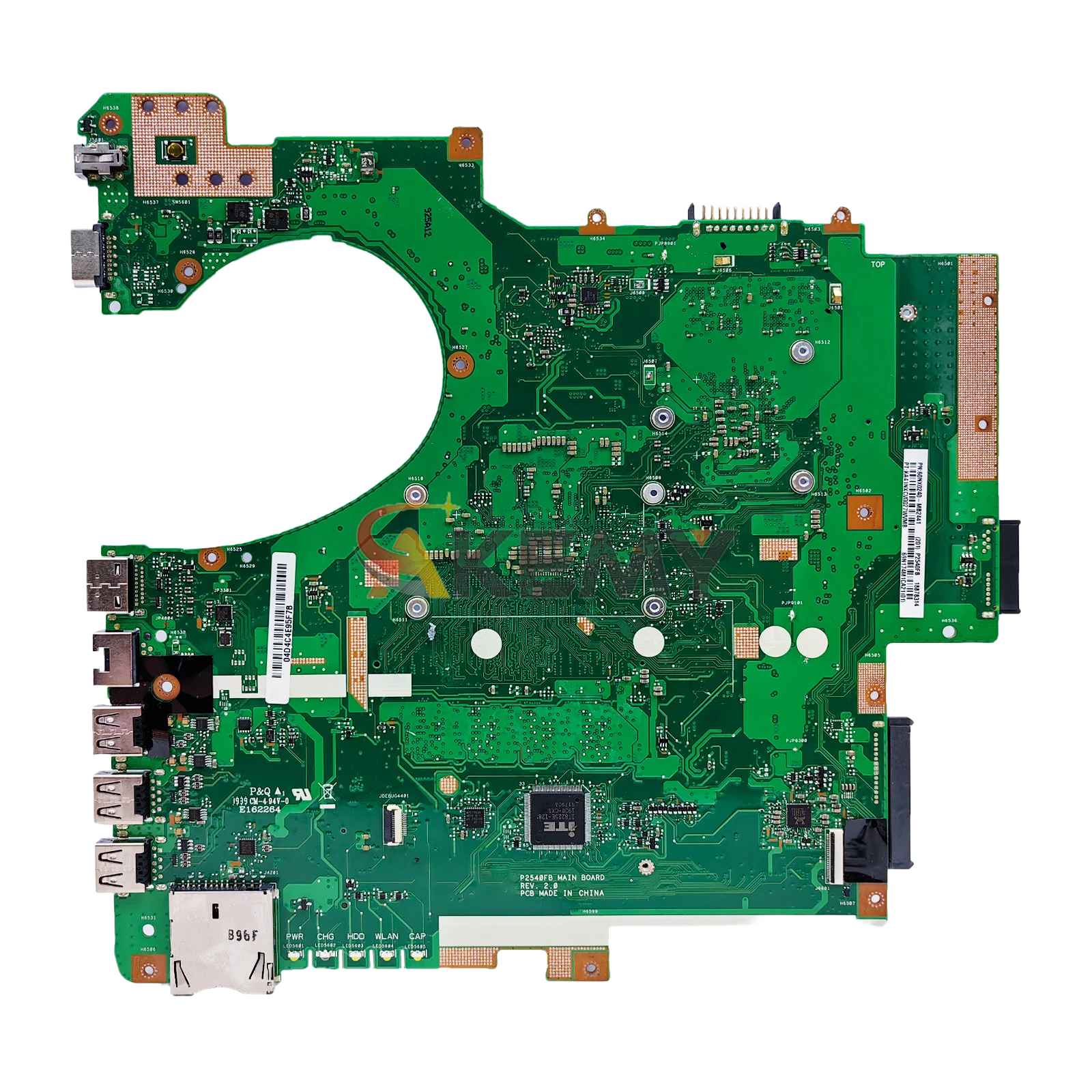 Placa base para ordenador portátil P2540FB para ASUS ProArt P2540F P2540FAC P2540FB PX554F placa base para portátil con CPU I3 I5 I7 100% pruebas OK stk