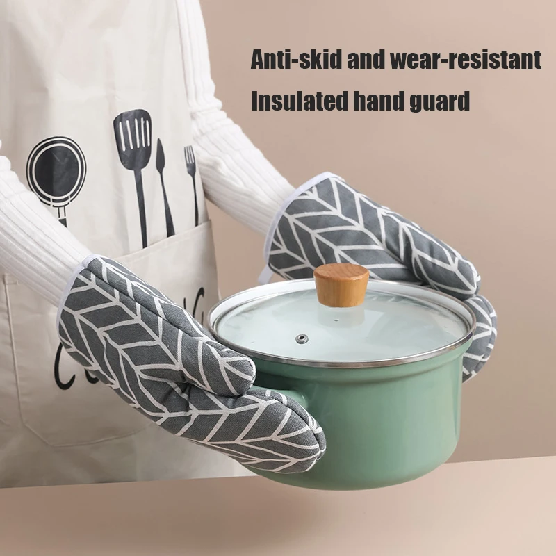 

Oven Heat Insulation Pad Gloves High Temperature Resistance Thickened Microwave Gloves Household Kitchen Baking Supplies