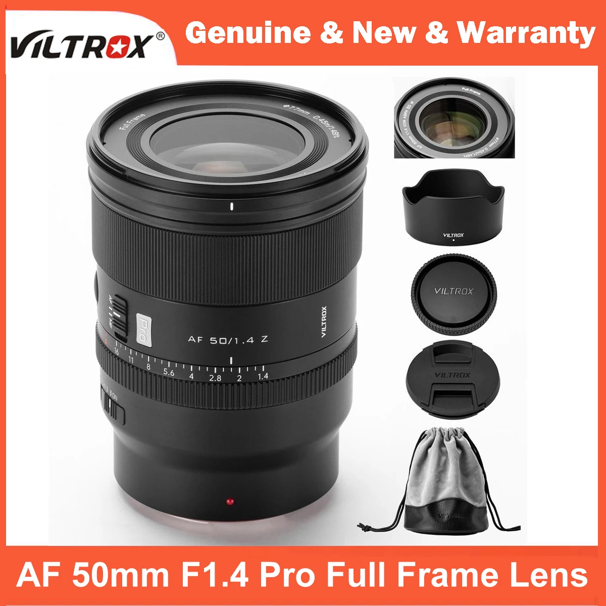 

НОВЫЙ Объектив Viltrox 50mm F1.4 Pro с автофокусом, полнокадровый, стандартный, фикс-фокус, для Nikon Z-Mount Z6III Z8 Z9 Zf Z7II Z5II Z30 Z50II Z6II Z7