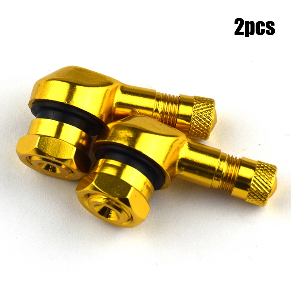 2pcs Motorcycle Rim 90 Degree Angle Aluminum Alloy Valve Stems For 11.3mm Wheel Rim Motorcycle Wheel Tire Tubeless Valve Stems