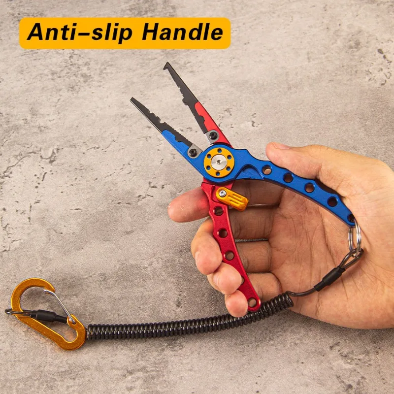 

Multifunctional Fishing Pliers Anti Lost Lanyard Tackle Tool for Hook Removal and Line Cutting Lure Pliers Hook Remover