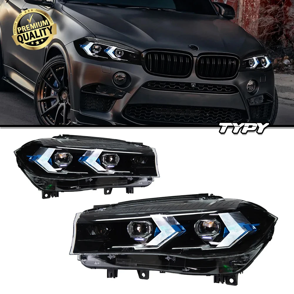 

TYPY Auto Parts For BMW X5 F15 Headlights 2014-2018 X6 F16 latest Styling Daytime Lights LED Projector Car Accesorios Modified