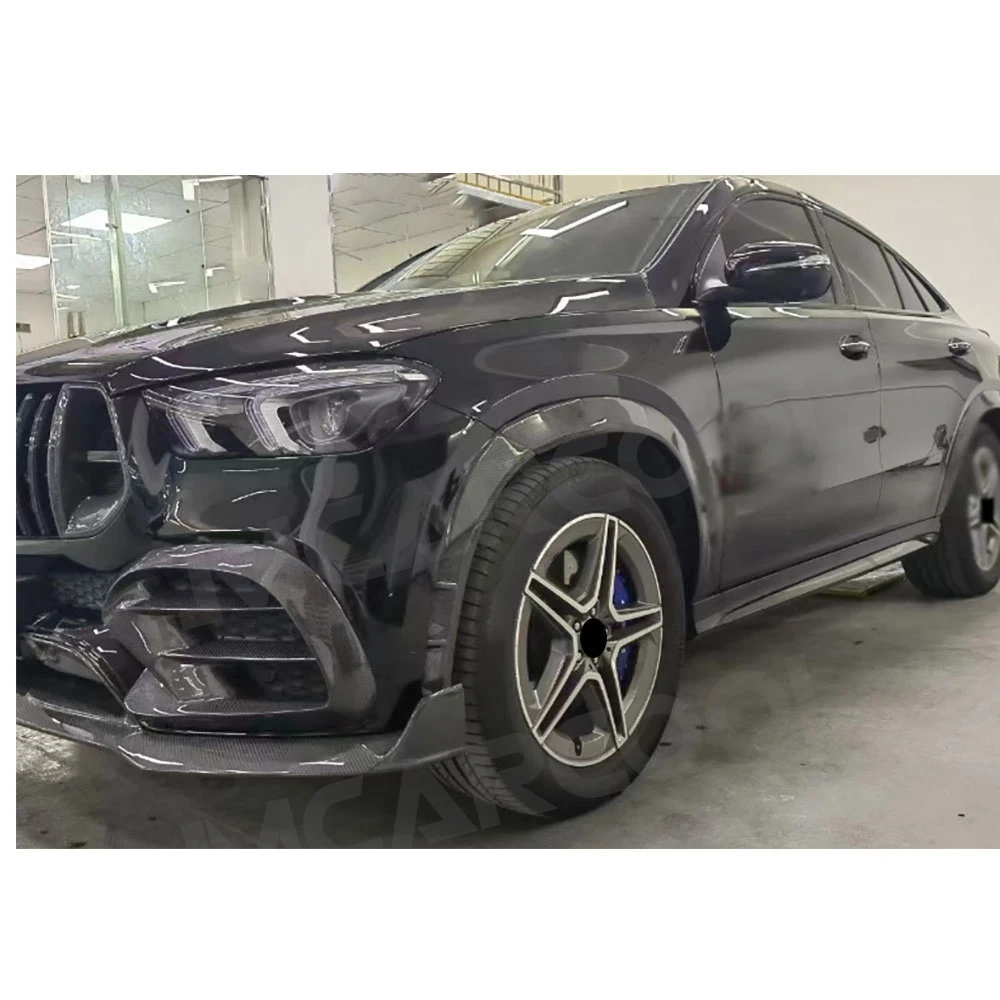 لبنز GLE الفئة C167 GLE كوبيه 2020 + عجلة السيارة قوس الجانب الحاجز مشاعل قطعة من نسيج غطاء الكسوة ألياف الكربون طقم الجسم الملحقات