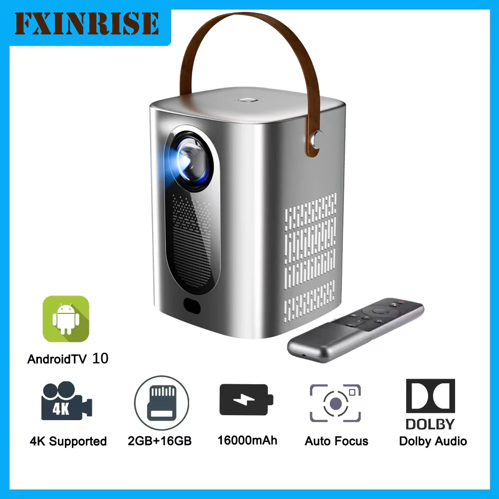 FXINRISE HY6 Projector Mini Portable LED Video Android 11.0 WIFI 6 Mirror SmartPhone for 1080P 4K Video Home Cinema Projector