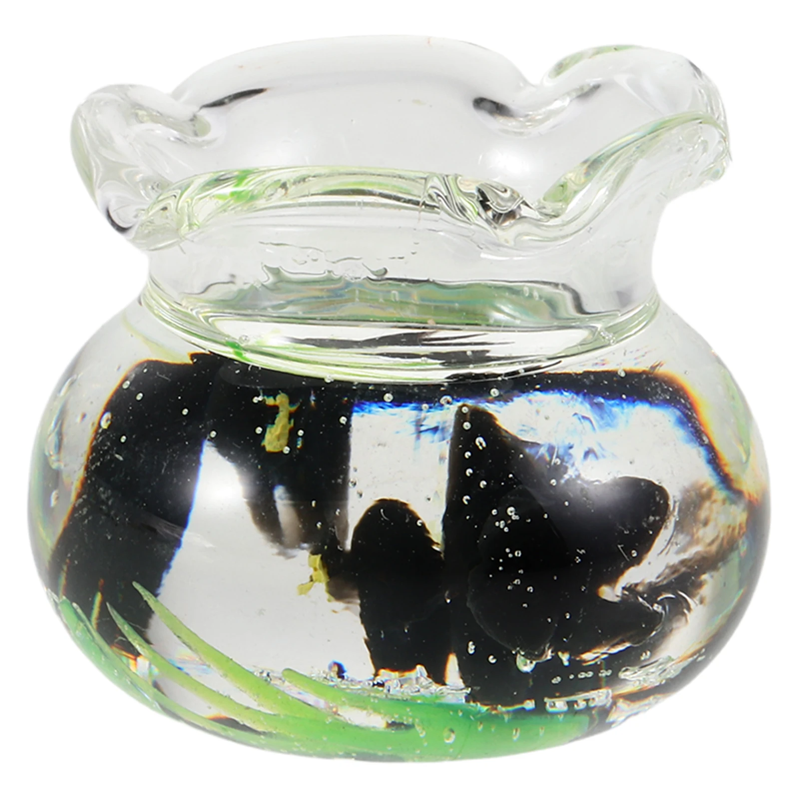

Miniature Landscape Decoration Dollhouse Gadgets Decorate Black Resin Fish Tank