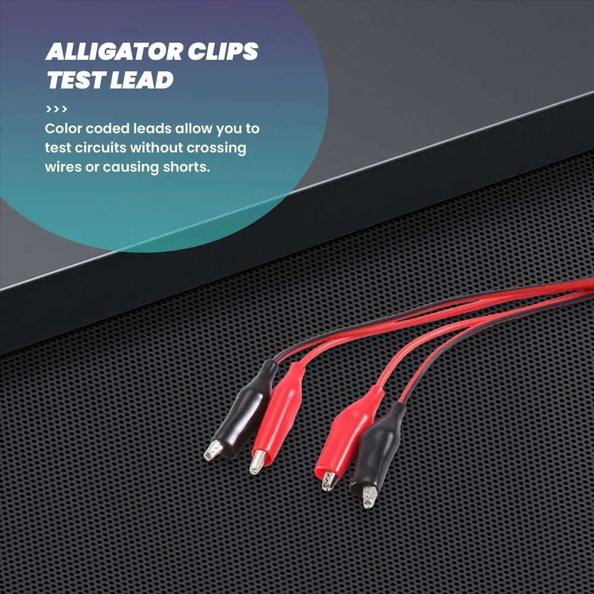 REST 1M Double-end Alligator Clips Test Lead Jumper Wire