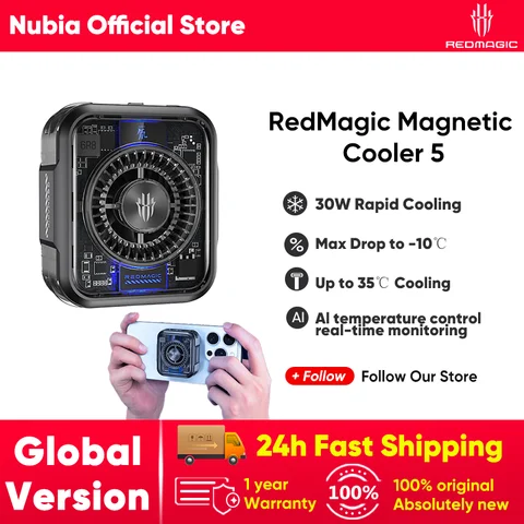 Nubia RedMagic Cooler 5 Mobile Game Radiator 3D VC Liquid Cooling 36W High Power Cooling For iPhone 16 RedMagic 10 Pro xiaomi 15