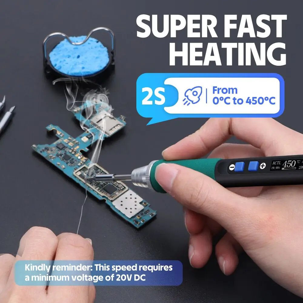 WEP USB 납땜 인두 스테이션 조절 가능한 온도 전기 납땜 인두 키트 디 솔더 펜, 현지 배송 미국 영국 AU DE
