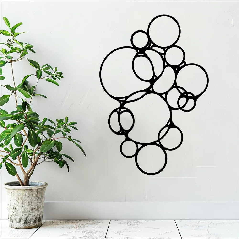 CIFbuy Metal Wall Art Bubble Sculpture Weather-Resistant Iron Decor for Patio & Garden
