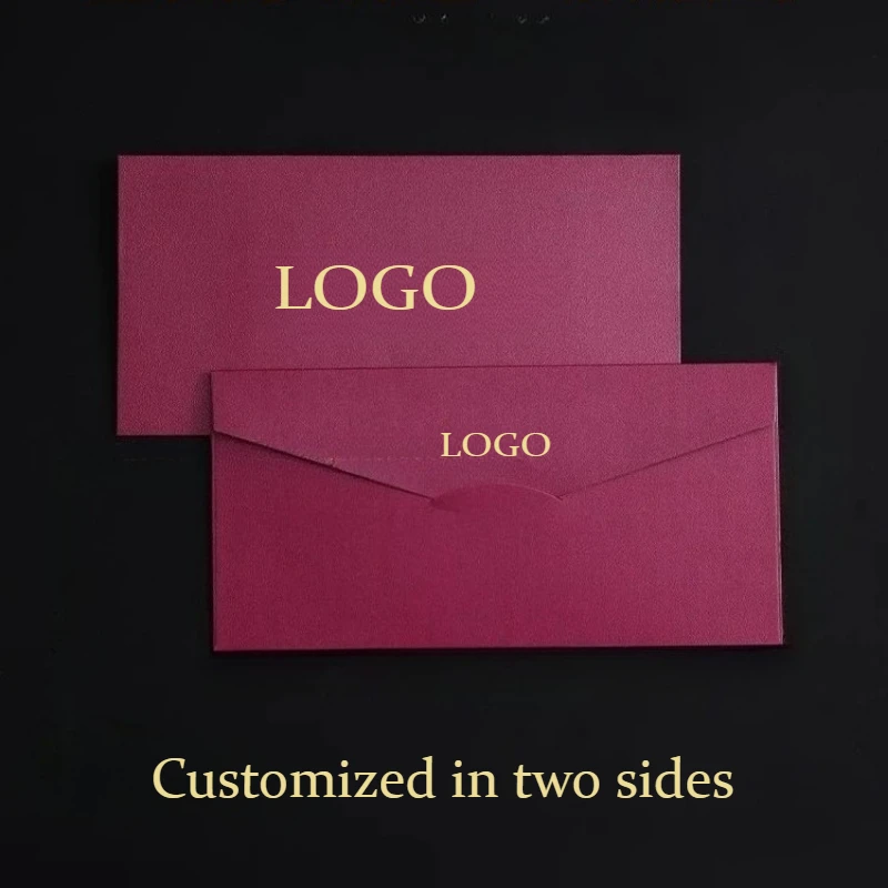 100PCS Personalized Thickened Envelope Invitation Letter Card Envelopes Vintage Style Free LOGO Printing C6 DL Size