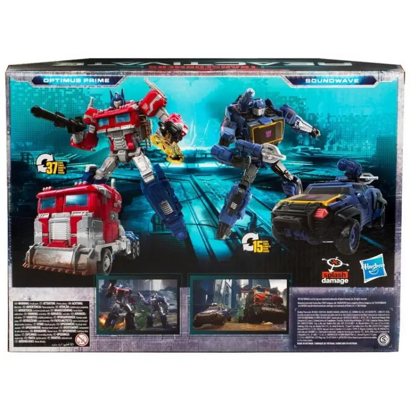 TAKARA TOMY Transformers: Reativar inspirado em videogame Optimus Prime e Soundwave 2 pacotes de bonecos de ação de 6,5 polegadas para presente F0384