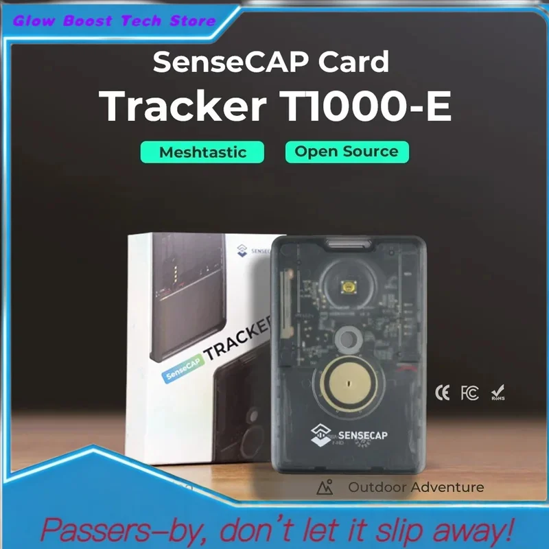 

Glow Meshtastic Lora SenseCAP Card Tracker T1000-E, 868 МГц 915 МГц, Антенна, IP65, GPS, NRF52840, BLE 5.0, Thread, Zigbee
